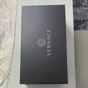Versace Black and Silver Men's Sneaker Box with Medusa Logo